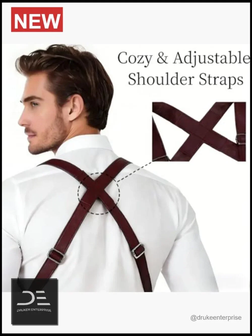 PU Leather Double Shoulder Holster Wallet Adjustable Oxford Cloth Crossbody Bag